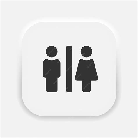 Premium Vector Wc Icon Vector Toilet And Restroom Icon Male Female