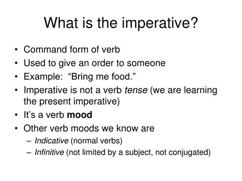 Ppt Imperative Verbs Powerpoint Presentation Free Download Id4730265