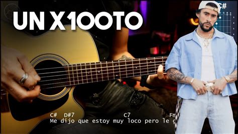 Un X100to Grupo Frontera X Bad Bunny GUITARRA Cover ACORDES