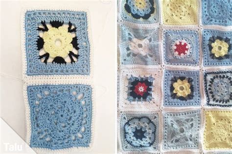 Patchworkdecke häkeln Anleitung zum Patchwork Häkeln Crochet