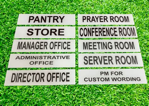 Acrylic Office Signage Director Manager Office Name Platecustom