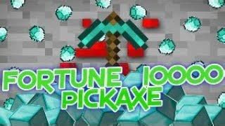 How To Get A Fortune 10000 Pickaxe In Minecraft