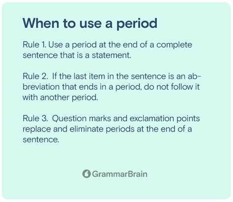 When to Use Periods (Grammar, Examples, Complete Guide) | GrammarBrain