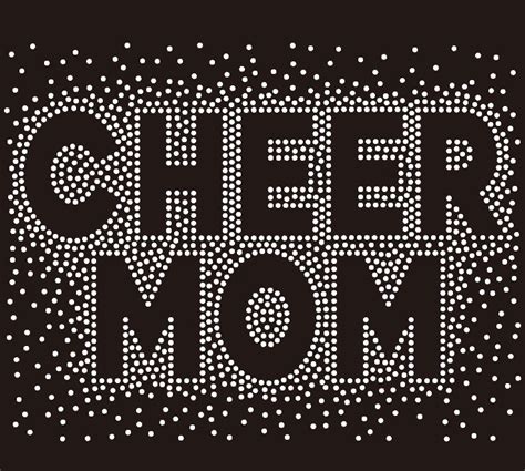 Cheer Mom Spray Sparkle Custom Rhinestone Transfer Texas Rhinestone