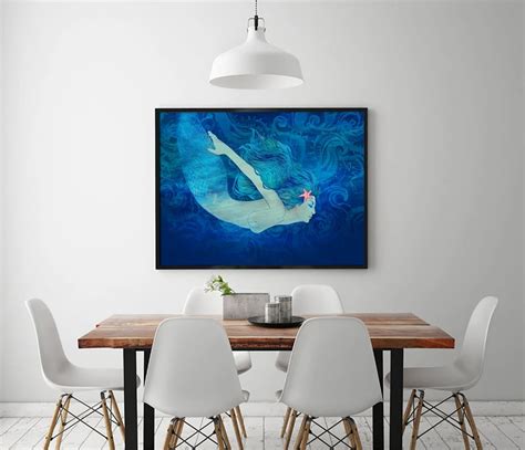 0476 Sexy Naked Mermaid Figures Scenery Hd Canvas Print Home Living Room Bedroom Wall Pictures