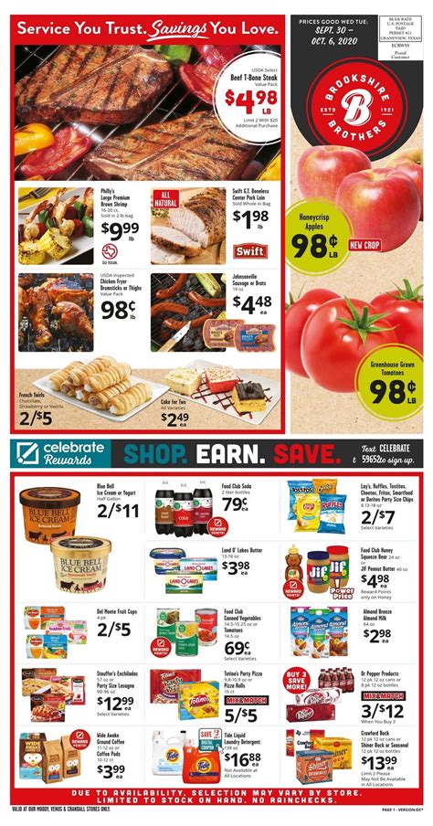 Brookshire Brothers Weekly Ad Sep 30 – Oct 06, 2020