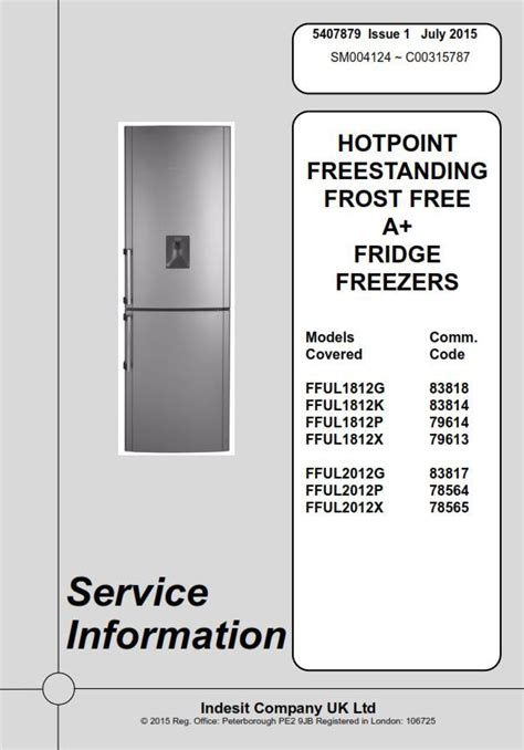 Hotpoint Fridge Freezer Instructions