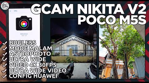 GCAM POCO M5S Google Camera GCam Nikita V2 POCO M5S Config Huawei