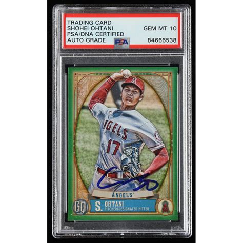 Shohei Ohtani Signed Topps Gypsy Queen Psa Pristine Auction