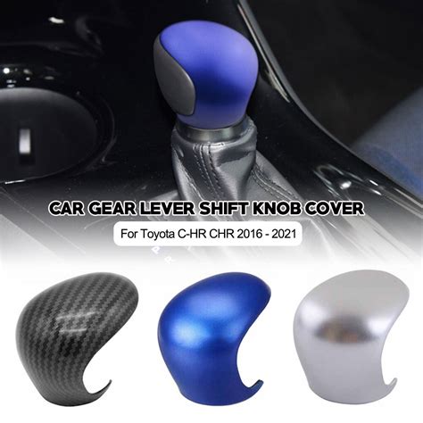 Alavanca Da Engrenagem Do Carro De Fibra Carbono Shift Knob Capa Abs