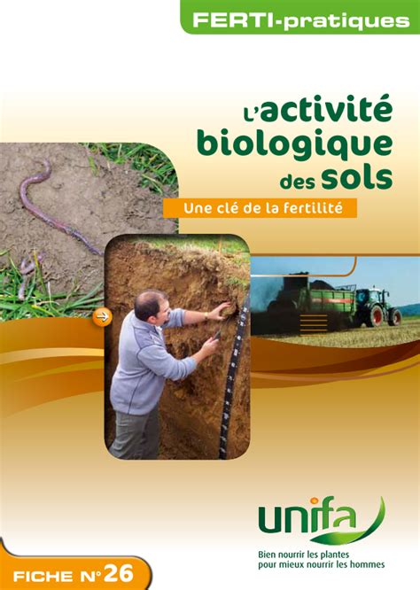 Activité biologique des sols et fertilité Fiche Ferti pratiques Unifa