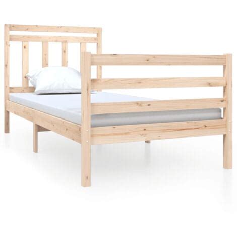 Bed Frame Without Mattress Single Solid Wood VidaXL