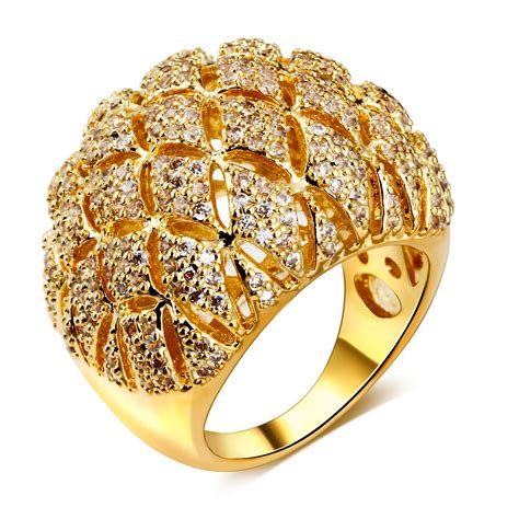 Buy Luxury 18k Real Gold And Platinum Plated Big