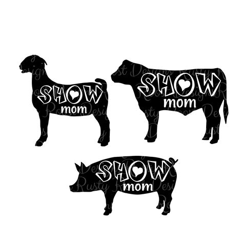 Show Mom Livestock Bundle Svgshow Mom Bundleshow Mom Etsy In