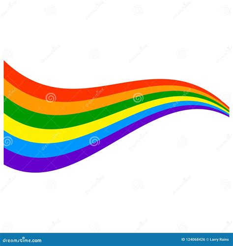 Rainbow Wave stock vector. Illustration of icon, vector - 124068426