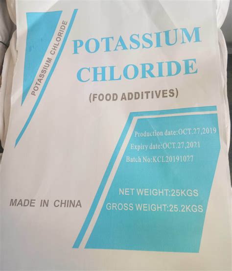 Potassium Chloride Kcl Cas Manufacturer Nutritional