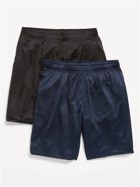 Old Navy 2 Pack Go Dry Cool Mesh Basketball Shorts For Men 9 Inch Inseam Black