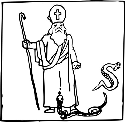 Clipart - Saint Patrick and the Snakes