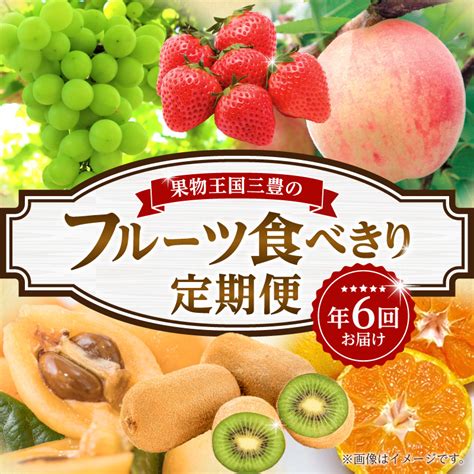 三豊市のフルーツ定期便年間6回 M02 0203 三豊市 フルーツ定期便 年間6回 定期 定期便 定期的 フルーツ 果物 果物定期便 果物王国 フルーツ王国 食べきり 食べ比べ 詰め合わせ 旬