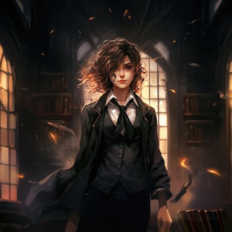 Premium Ai Image Dark Anime Harry Potter Character Manga Illustration