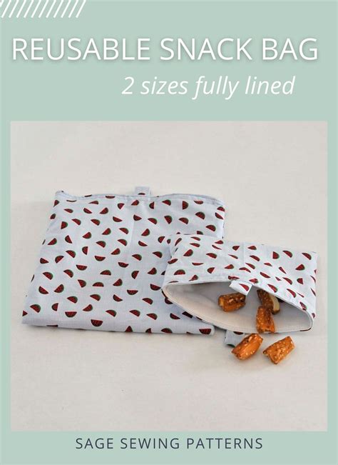 Reusable Snack Bag Sewing Pattern