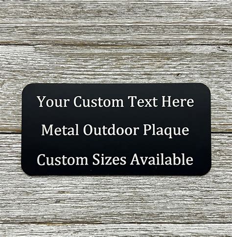 Personalized Outdoor Metal Plaque, Engraved With Your Custom Text ...