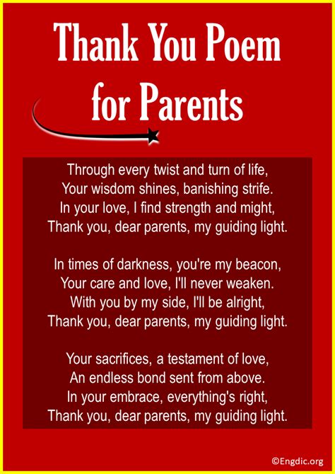 Top 10 Thank You Poems For Parents Engdic