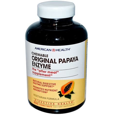 American Health Original Papaya Enzyme Chewable Tablets Iherb