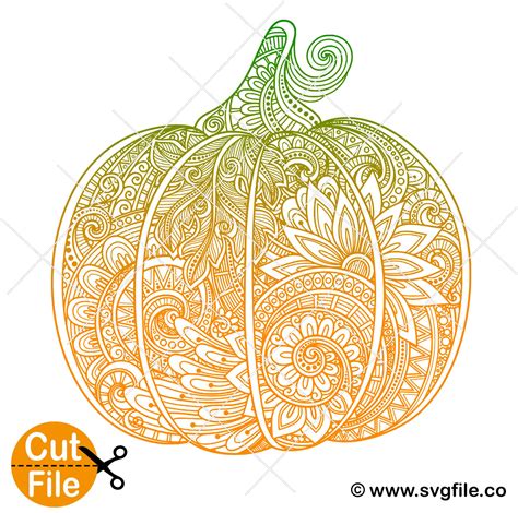 Pumpkin Mandala svg 002 - Svgfile.co - 0.99 Cent SVG Files - Life Time ...