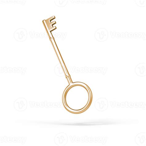 Golden Key 3d Rendering Ilustration 29890432 Png