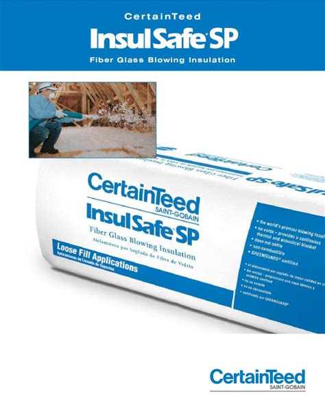 Pdf Insulsafe Sp Fiber Glass Blowing Insulation Summary Brochure