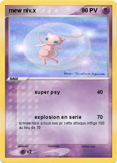 Pok Mon Mew Niv X Super Psy Ma Carte Pok Mon