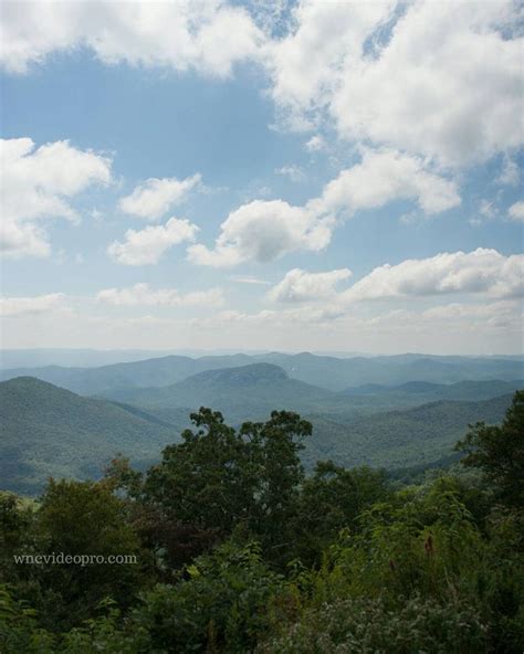 Clouds Drifting Over Looking Glass Rock Taken From The Cherry Cove Overlook On The Blue Ridge