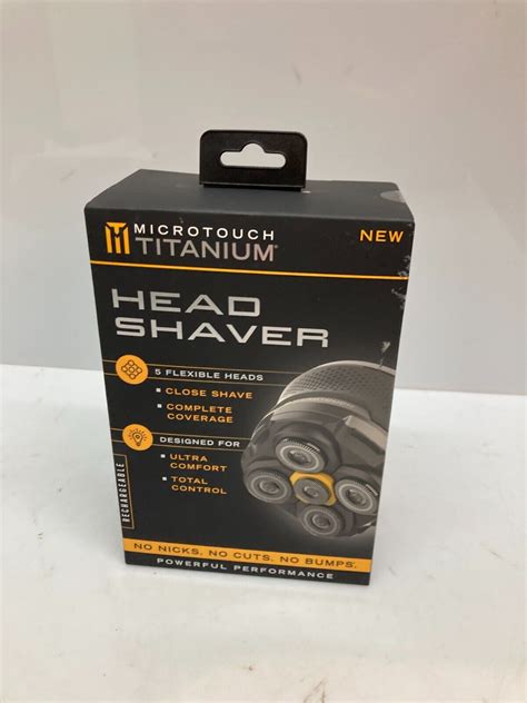 Microtouch Titanium Rechargeable Men S Head Shaver Black 754502051366