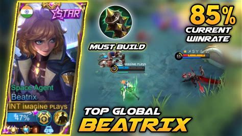 Beatrix One Shot Build And Emblem Set Top Global Beatrix Gameplay