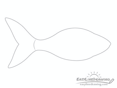 How to Draw a Goldfish Step by Step - EasyLineDrawing