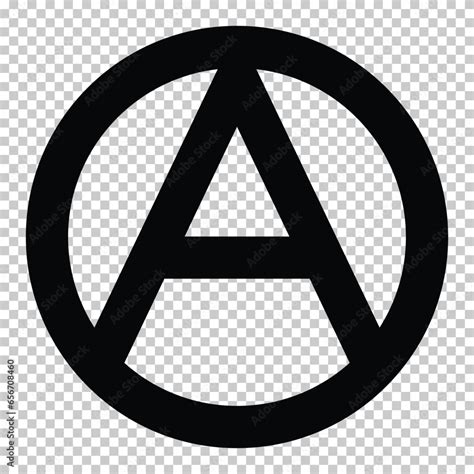 Circle A Anarchist Symbol Isolated On Transparent Background Political