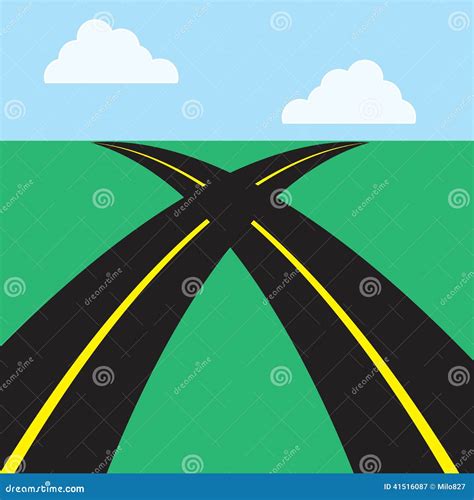 Two Way Road Clipart Pics