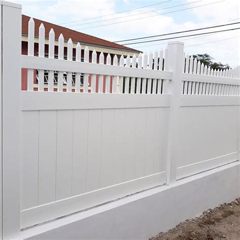 Decorative PVC Semi Privacy Outdoor Fence Plastic Home Yard Fence