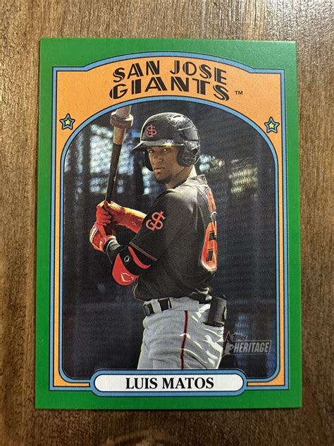 Luis Matos Topps Heritage Minor League Edition Green Parallel