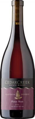 Iconscores Ca Cedar Creek Estate Winery Platinum Reserve Pinot