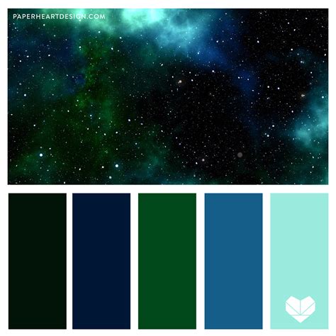 Color Palette Awesome Space Paper Heart Design Co