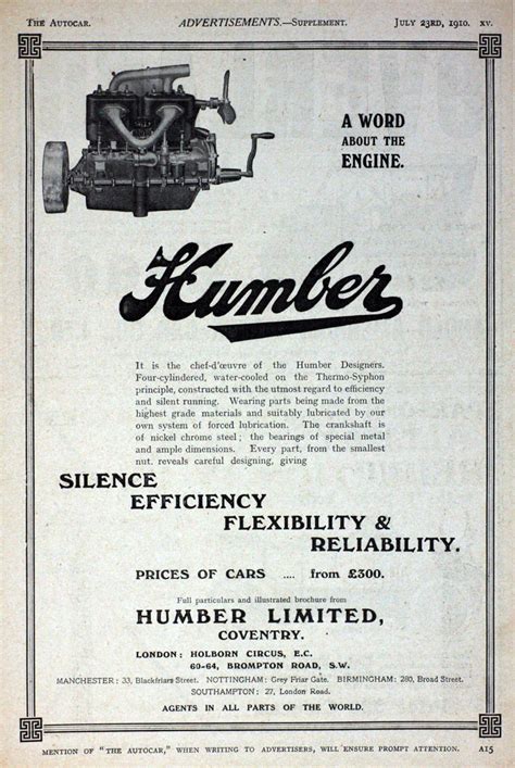 Humber: Cars - Graces Guide