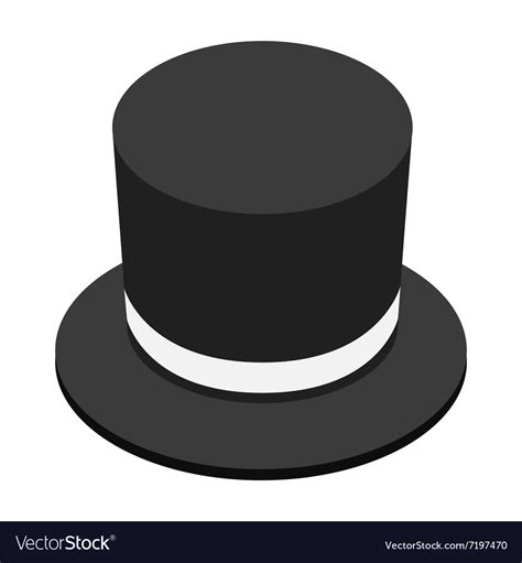 Magic Black Hat Isometric 3d Icon Royalty Free Vector Image