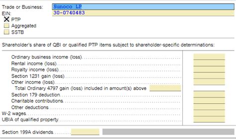 Box 20 Code Z Has Been Selected But No Section 199a Income Has Been