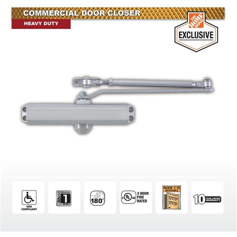 Universal Hardware Heavy-Duty Aluminum Commercial Door Closer UH4031 - The Home Depot