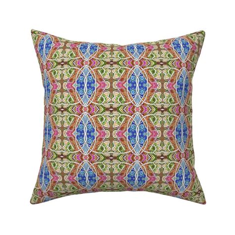 Zig Zag Crocus Paisley Diamond Quadrille Spoonflower