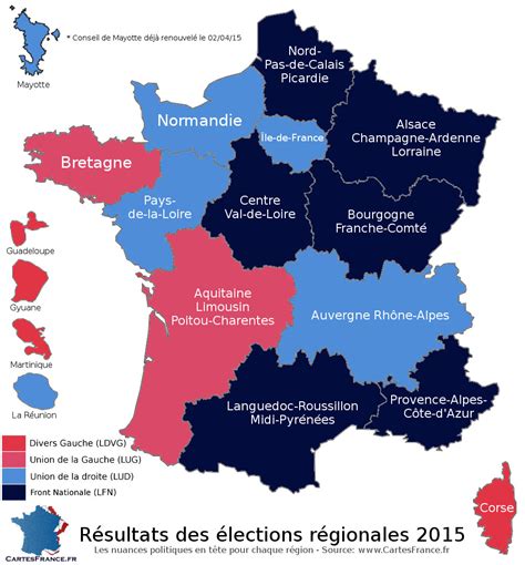 Carte Des élections Régionales 2015 1er Tour