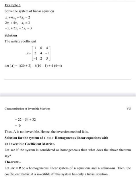 Solve The System Of Linear Equation