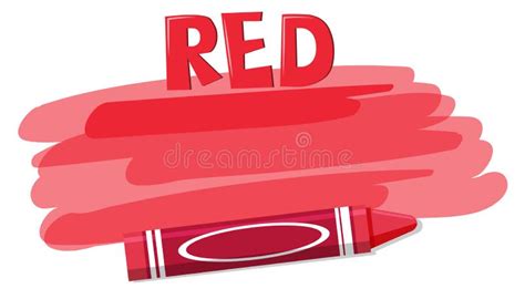 A Red Crayon on White Background Stock Vector - Illustration of crayon ...